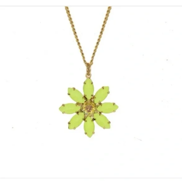 Tova molly Necklace Yellow Flower Pendant NEW - Picture 2 of 5